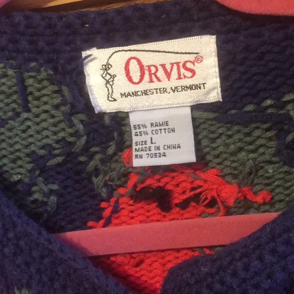 🎁Orvis Sweater Jacket LargeButton Down - Picture 3 of 3